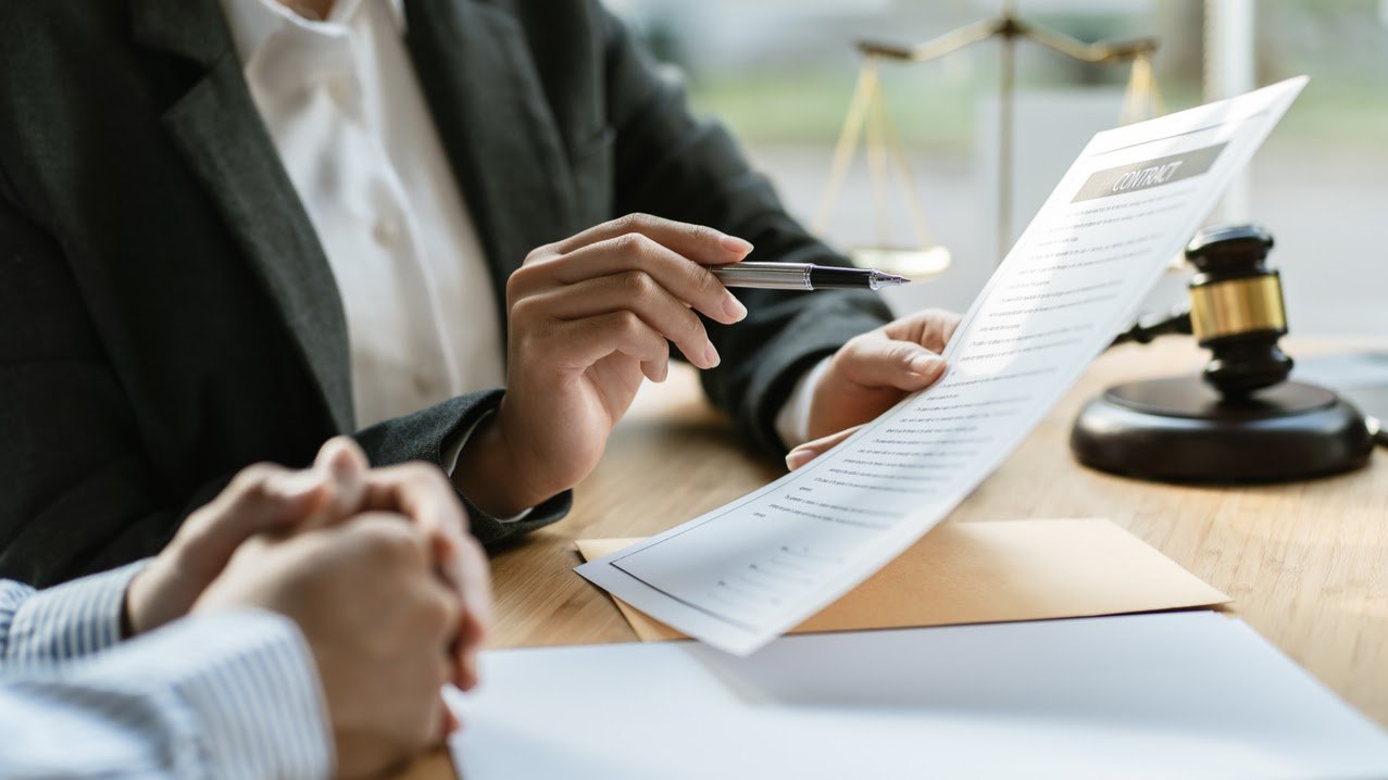 Mediation client meeting lawyer consulting government help, Businessman and Male lawyer or judge consult having team meeting with client, Law and Legal services concept.
